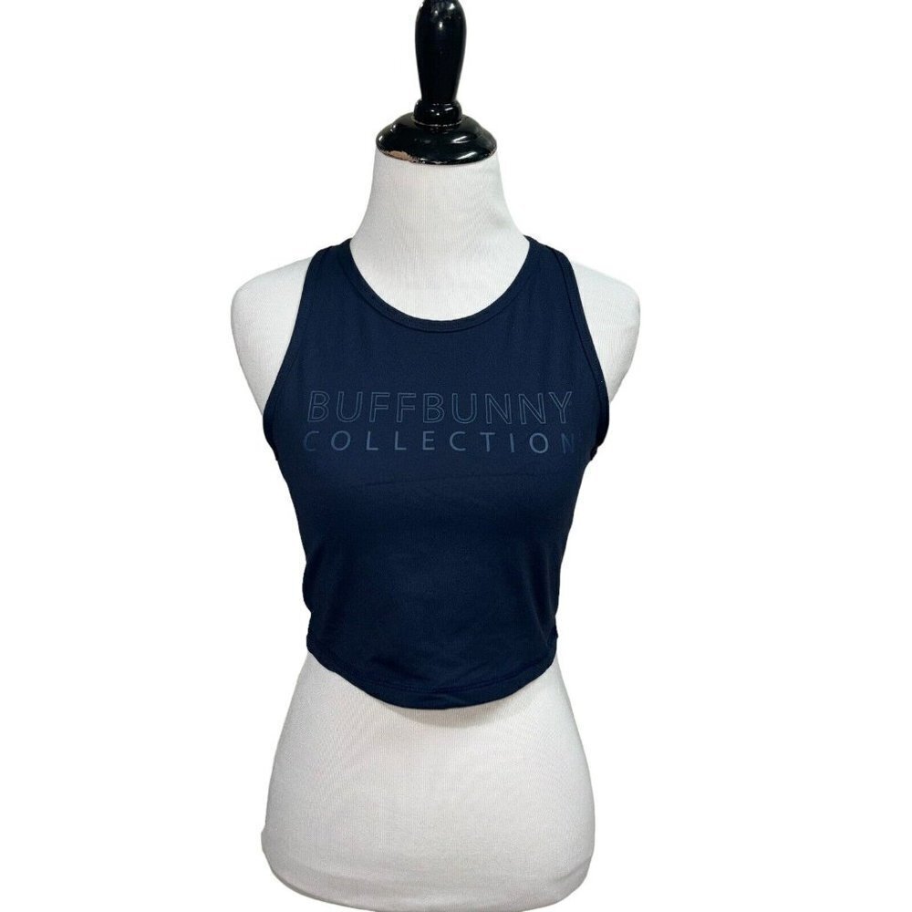 Buff Bunny Women's L Large Crop Top Tank Top Fits Small Stretchy Workout Gym
